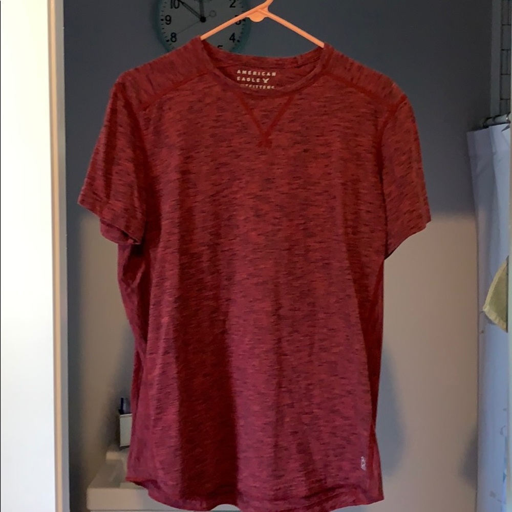 American Eagle red flex fit Tee
